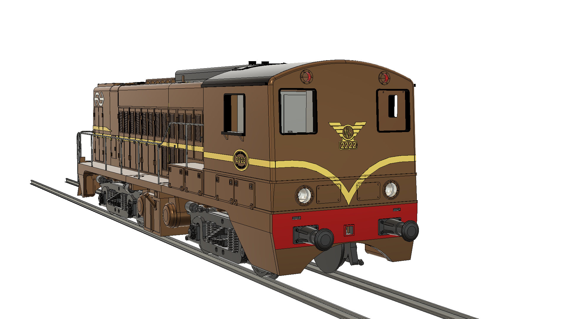 Nederlandse Spoorwegen serie 2200-2300 diesellocomotief - Spoor 1 (1:32 / 45mm track)