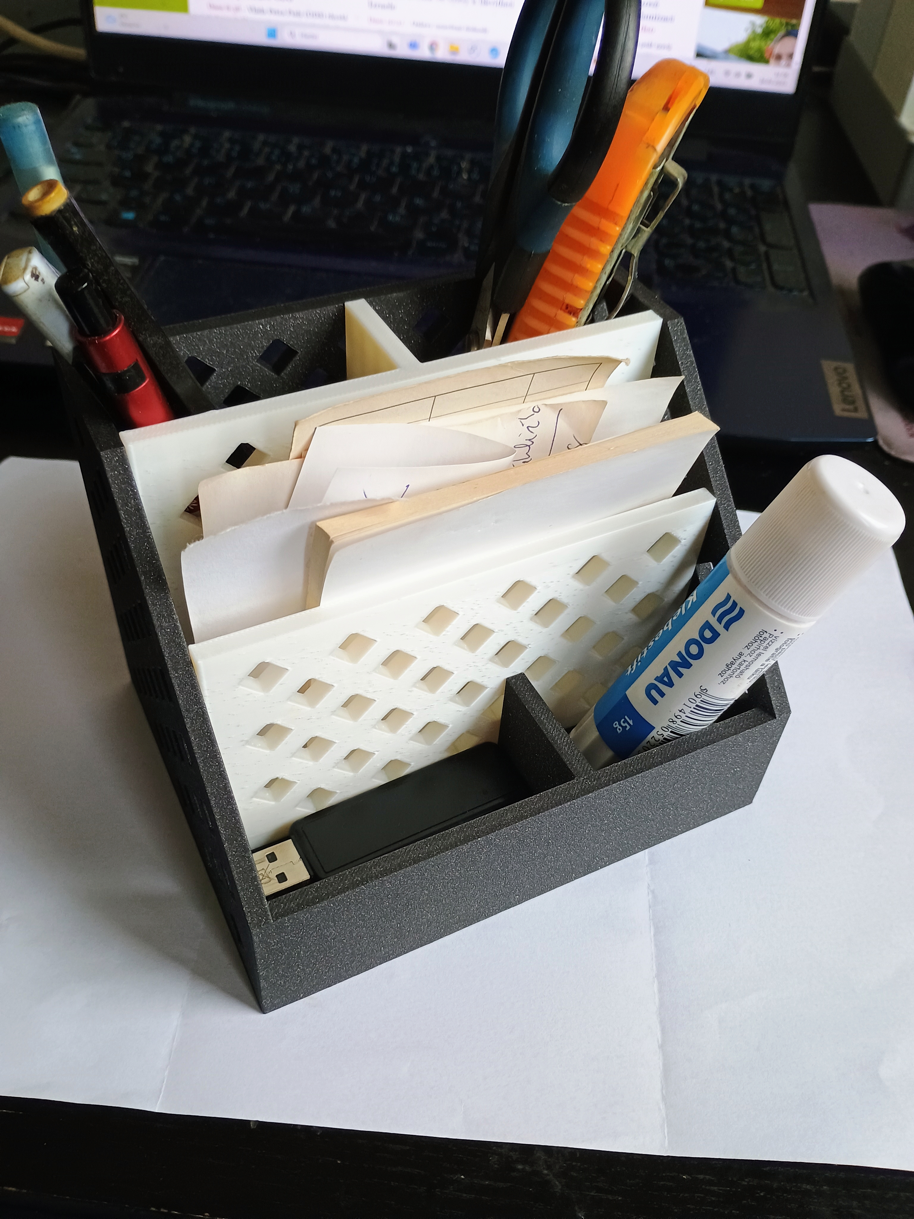 Desk organizer desktop organizer organizers office organizer table pencil holder pen holder pencil stand easy print without support tested — miniatura 6