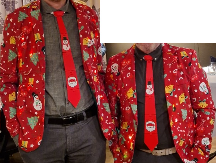 Tie with Santa and snowman