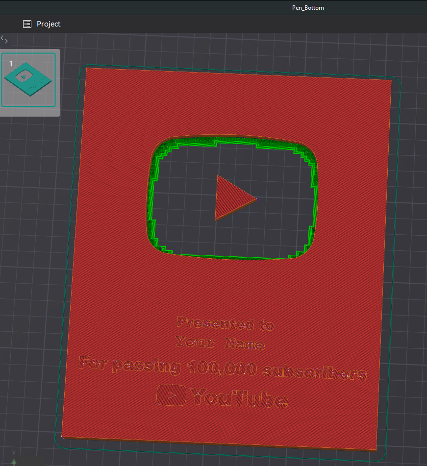 Miniatura 4 do modelo 3D YouTube Silver Play Button