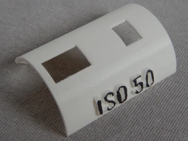 Schablone für DX-Code ISO 50; Template for DX code ISO 50