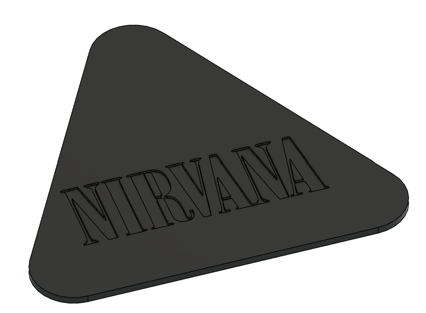 Miniatura 2 do modelo 3D guitar pick NIRVANA