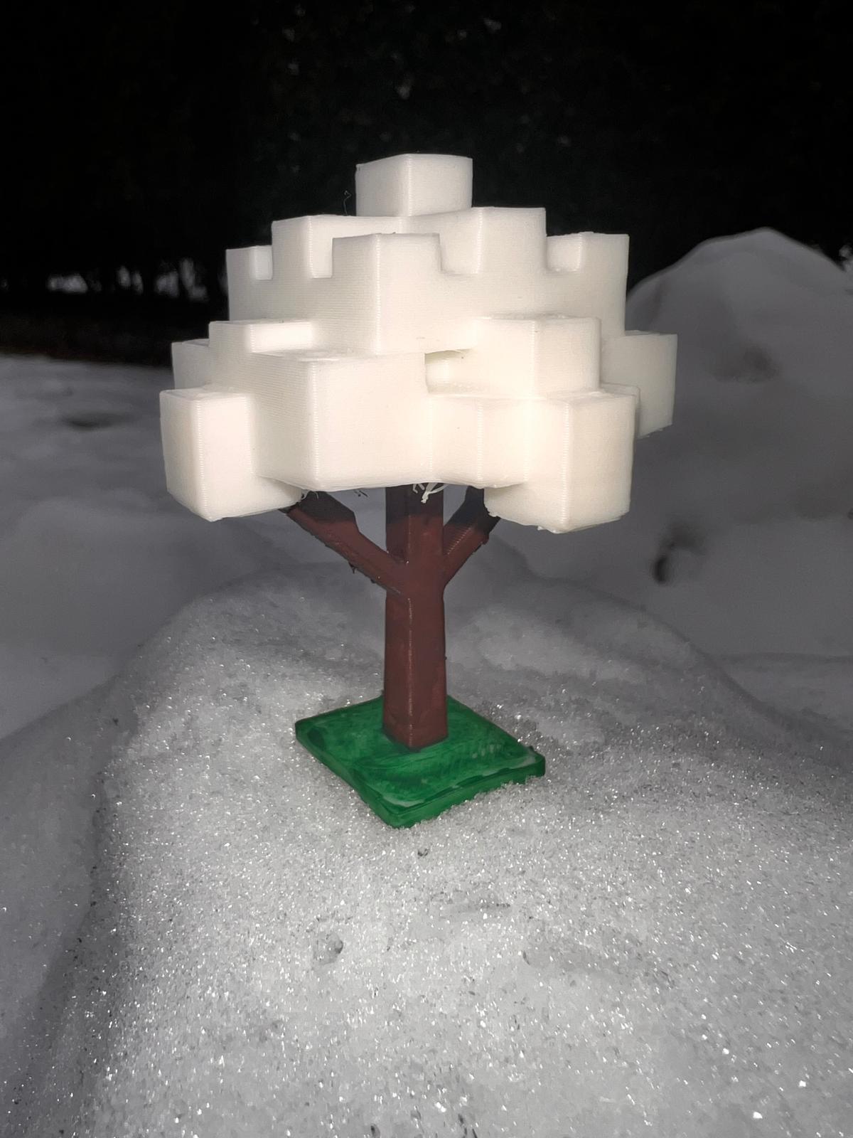 Miniatura 3 do modelo 3D Minecraft winter tree