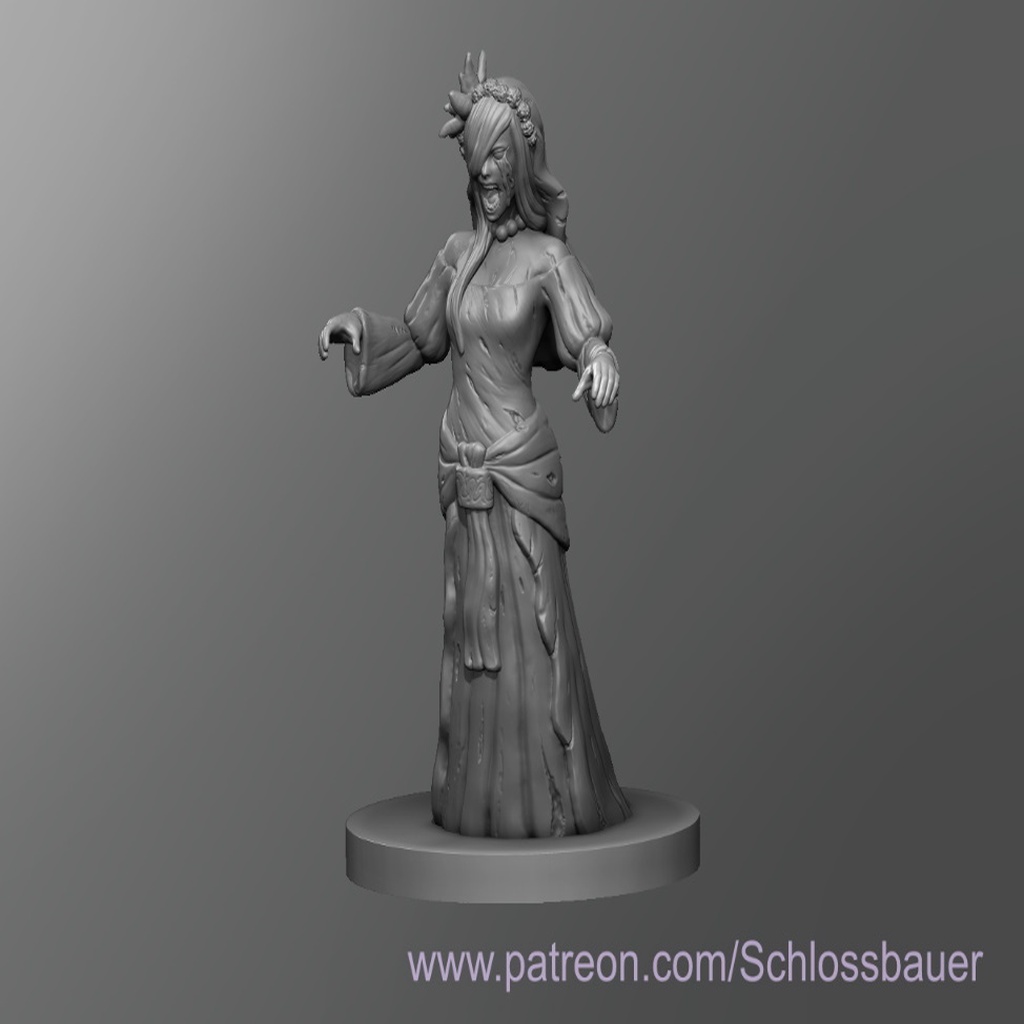 Medieval Weeping Woman by Schlossbauer | Download free STL model ...