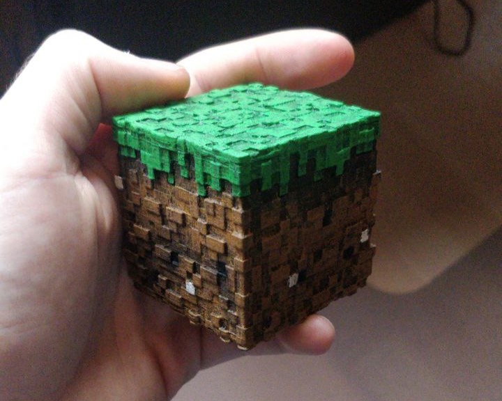 Miniatura 4 do modelo 3D Minecraft Grass Block Gift Box