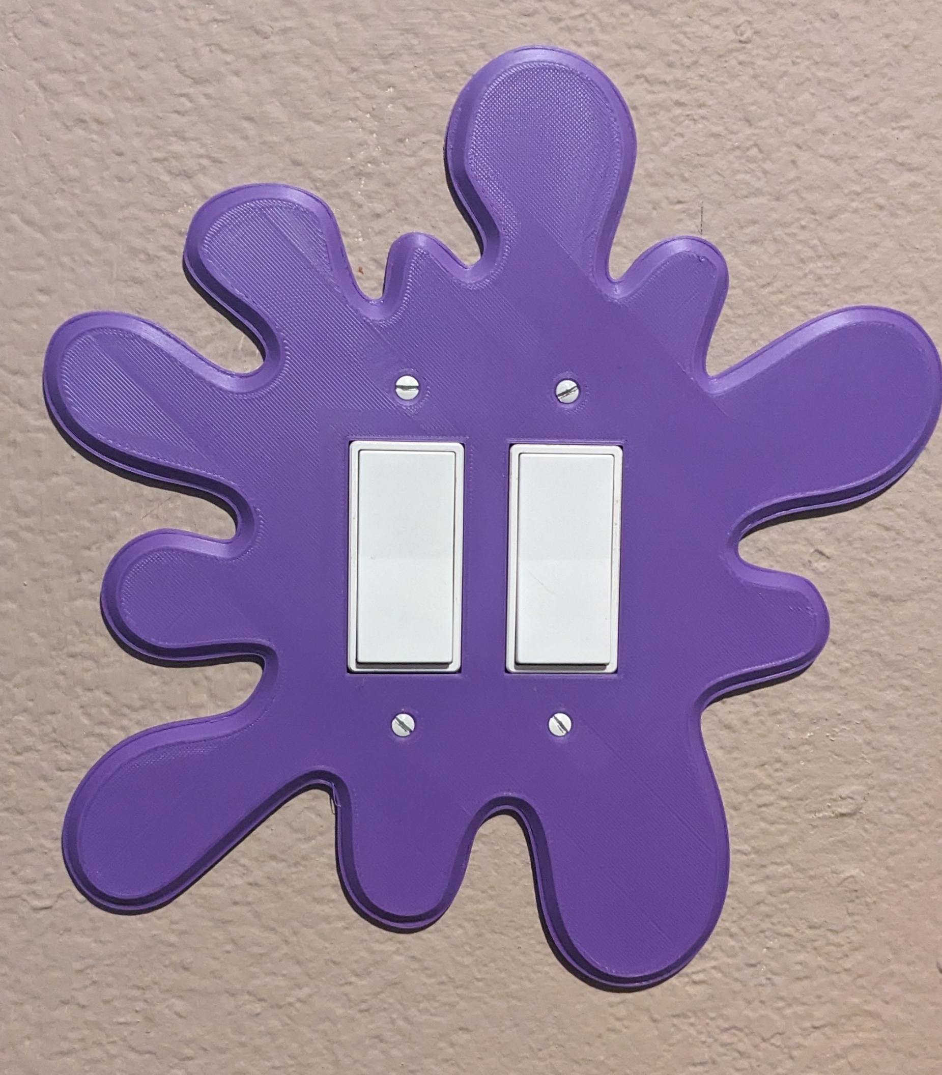 Slime splat dual wall light switch plate