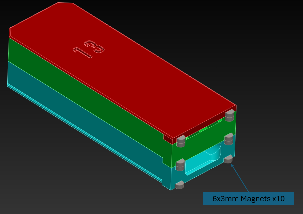 Miniatura 5 do modelo 3D Dummy 13 Magnetic Stackable Storage Box (STEP files added)