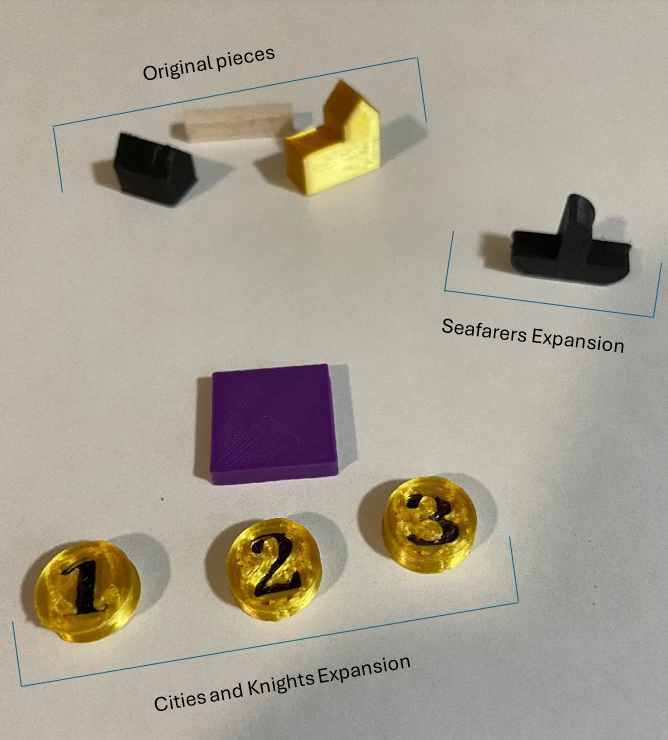 Settlers of Catan replacement pieces