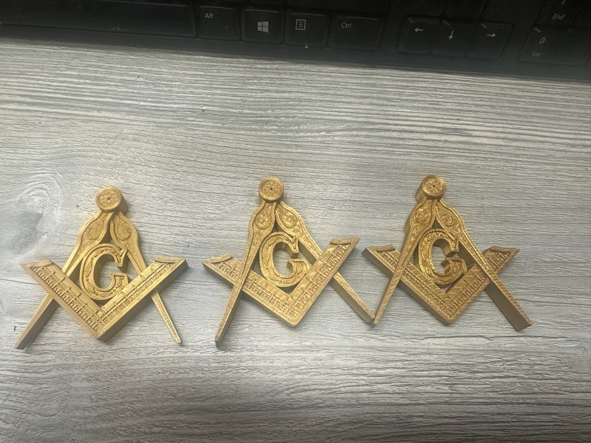 three degrees Square and compasses