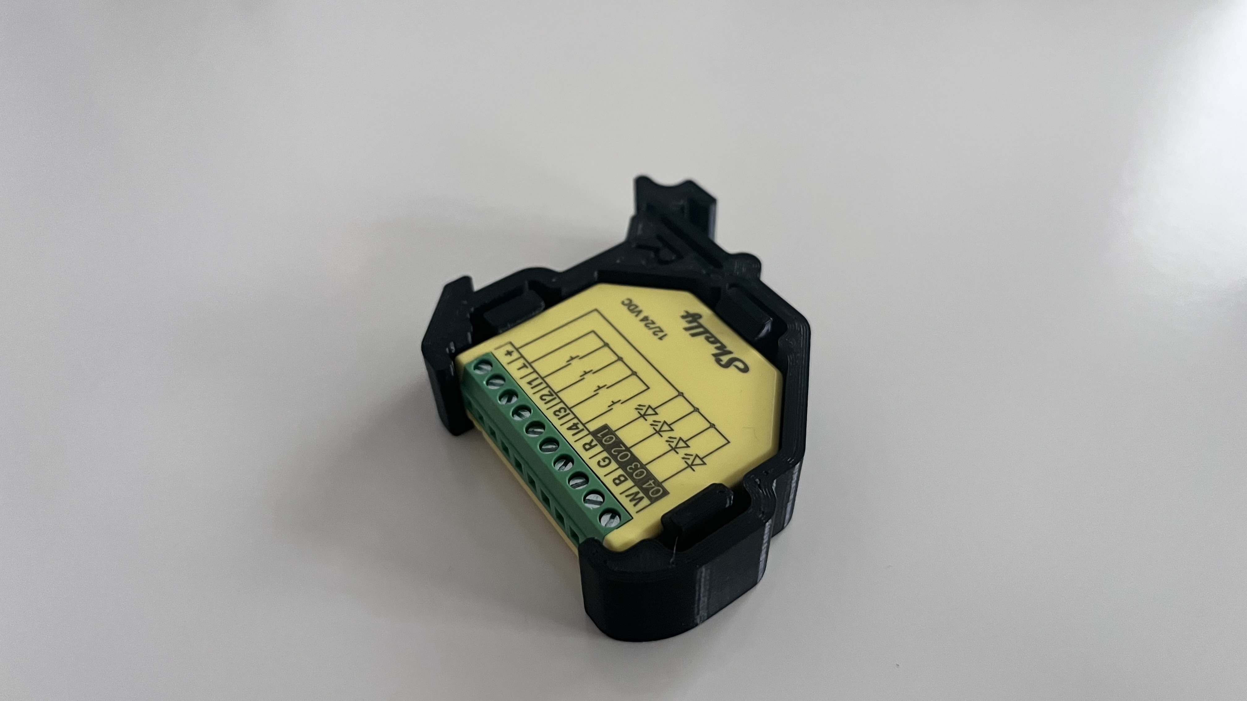 Shelly Plus RGBW PM Din Rail Mount - three clamps