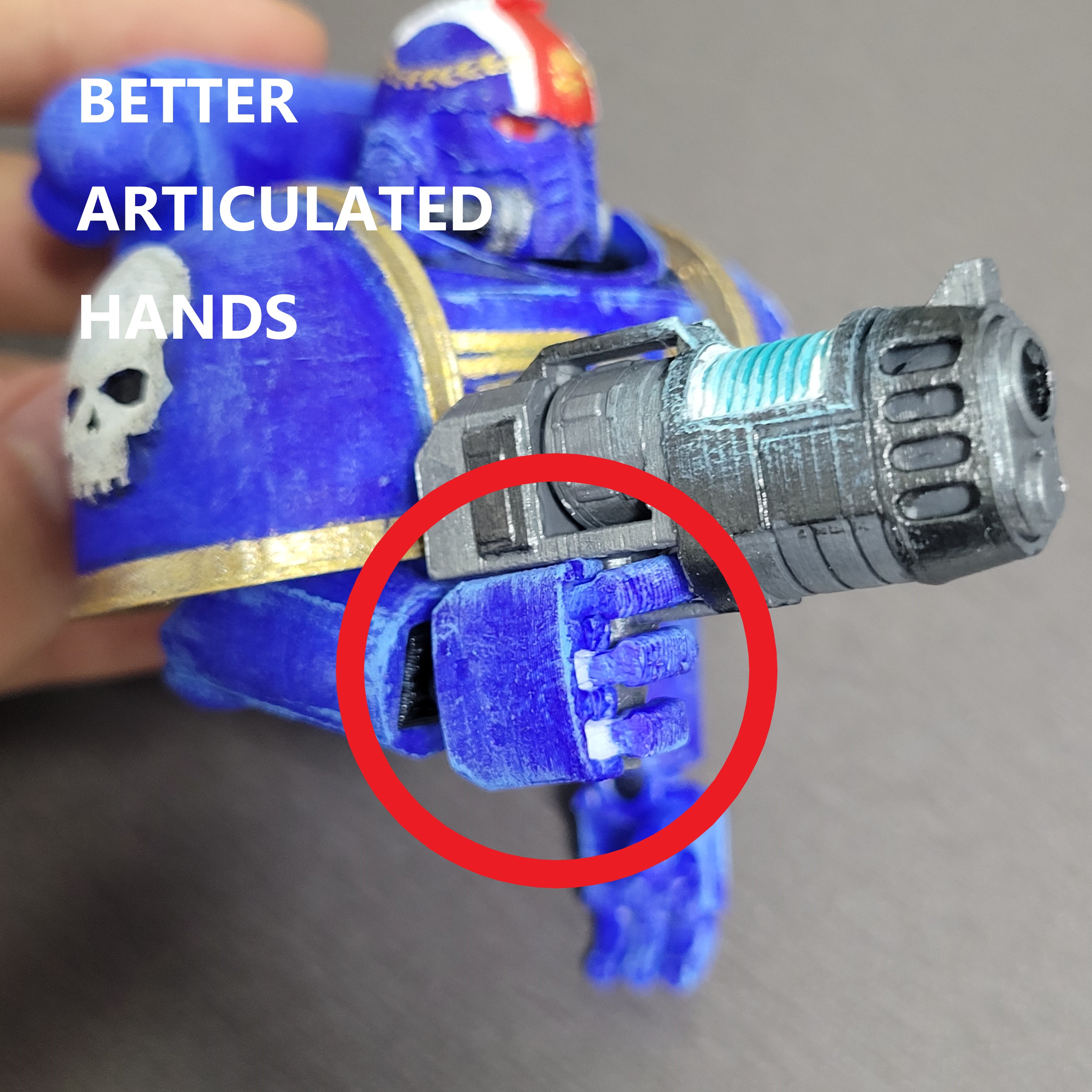 Better Articulated Hands for Dummy 40K