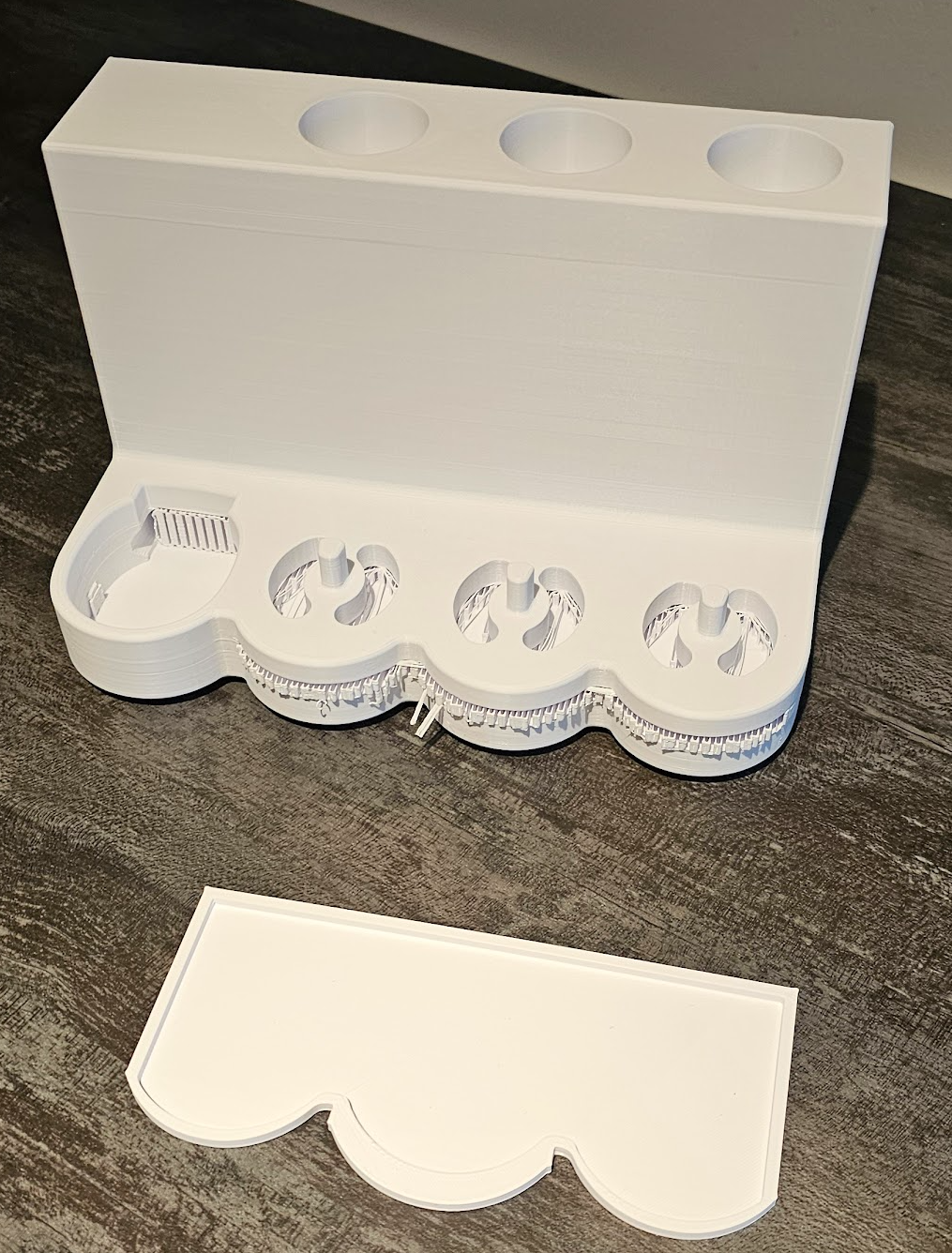 OralB Braun Triple Toothbrush Holder with Charger Base and drip drawer