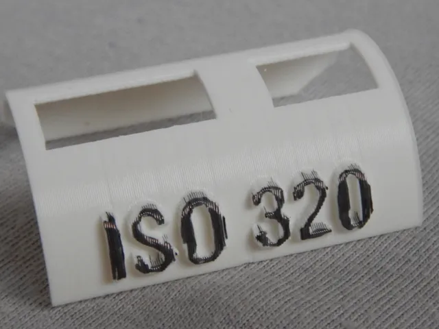 Schablone für DX-Code ISO 320; Template for DX code ISO 320