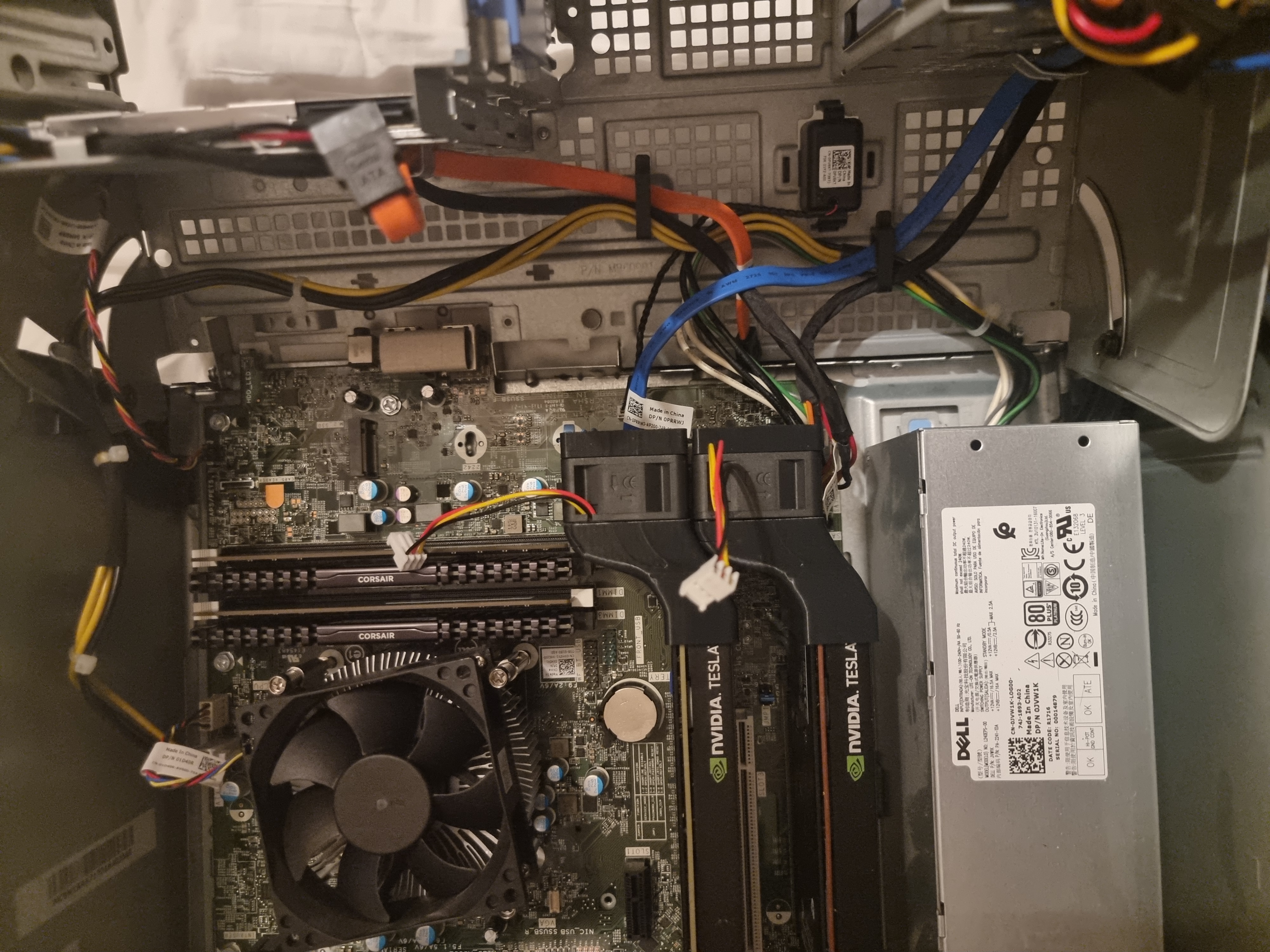 Tesla P4 Fan Shroud mirrored fan mount