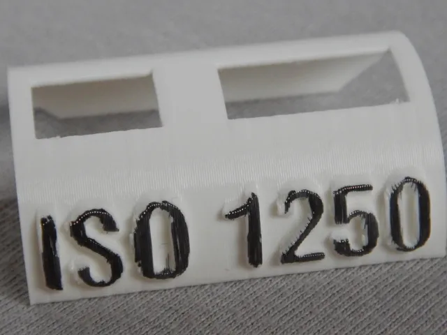Schablone für DX-Code ISO 1250; Template for DX code ISO 1250