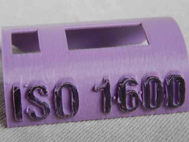 Schablone für DX-Code ISO 1600; Template for DX code ISO 1600