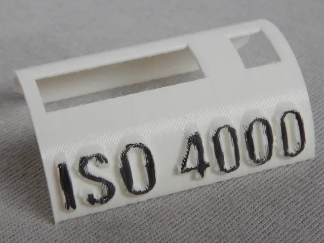 Schablone für DX-Code ISO 4000; Template for DX code ISO 4000