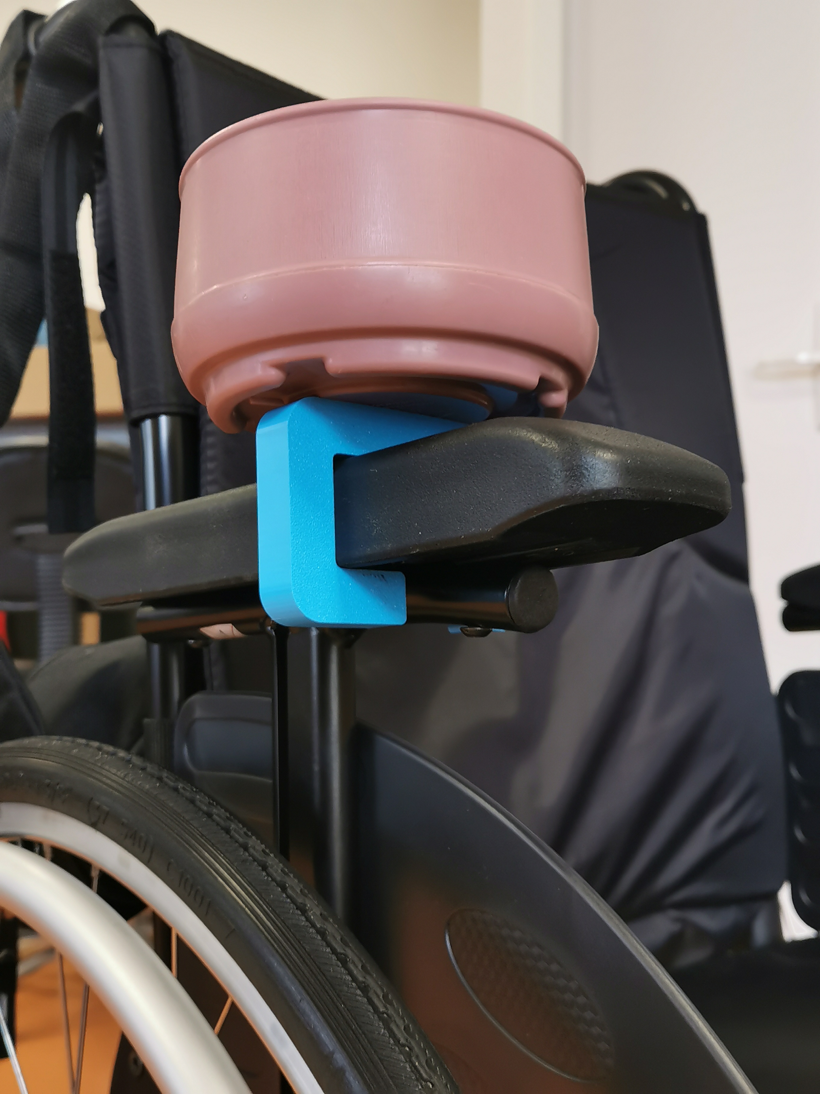 Ashtray holder for wheelchair armrest