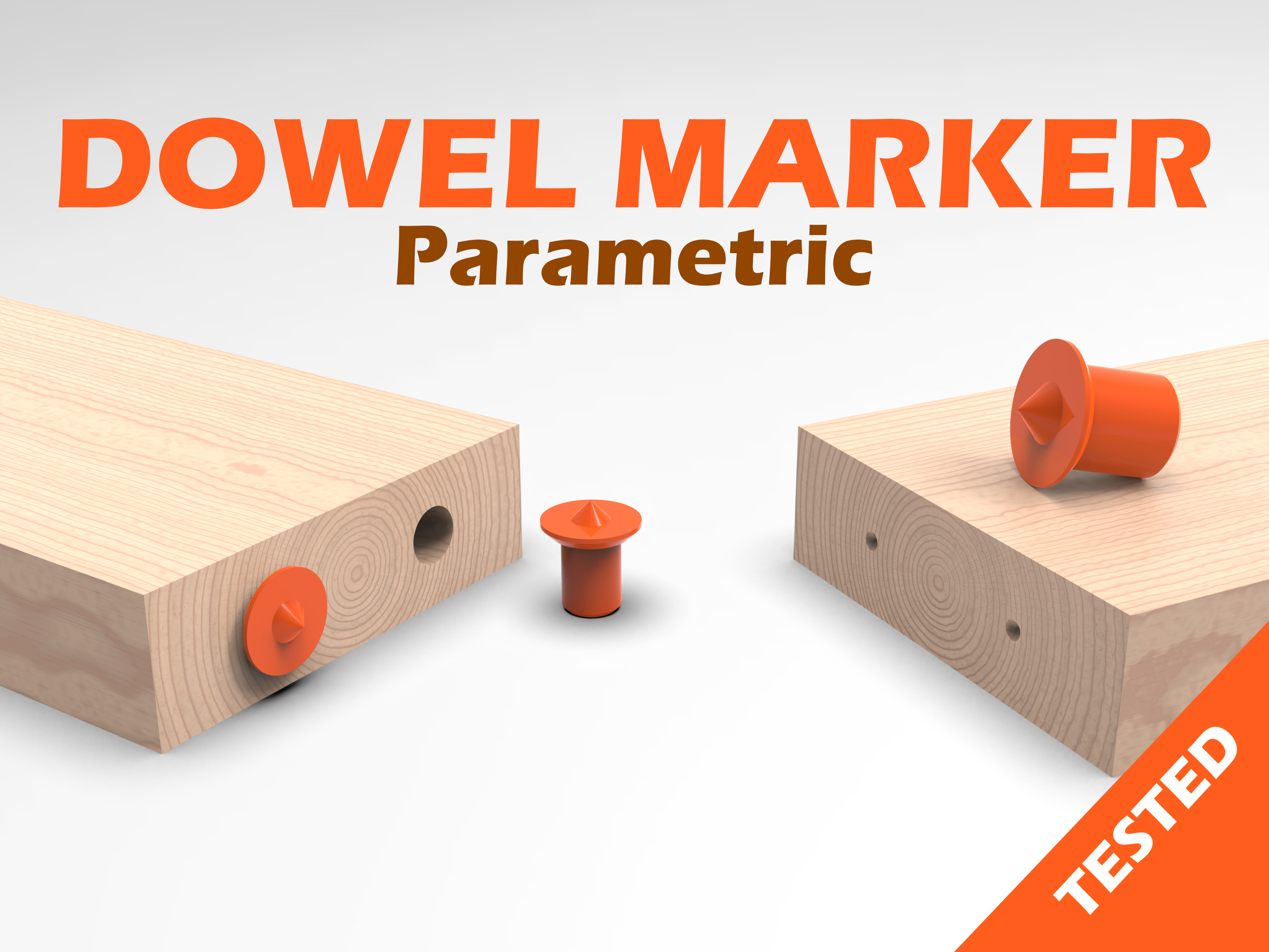 DOWEL MARKER - CENTRER MARKER - DRILL MARKER (Parametric)