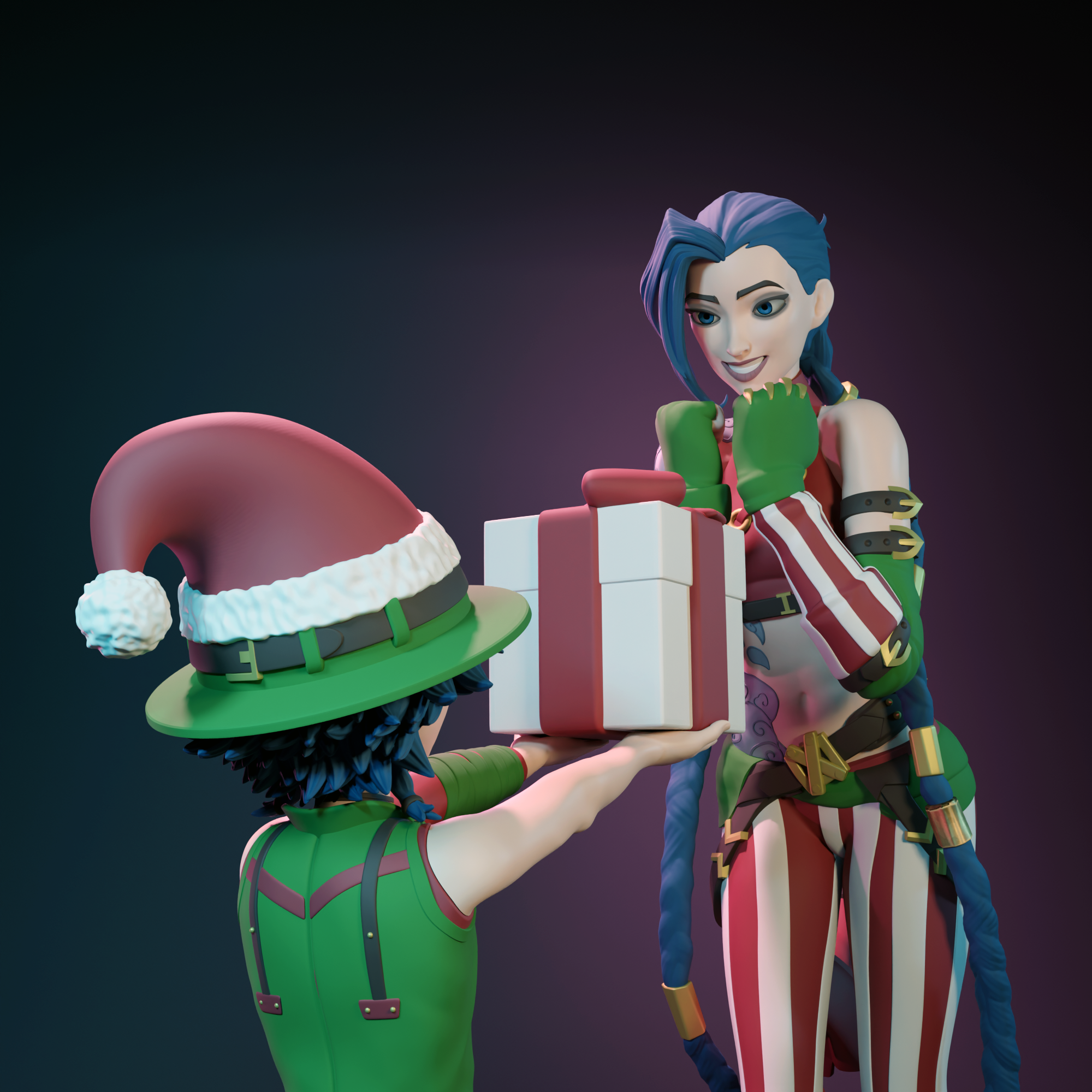 Jinx and Isha from Arcane