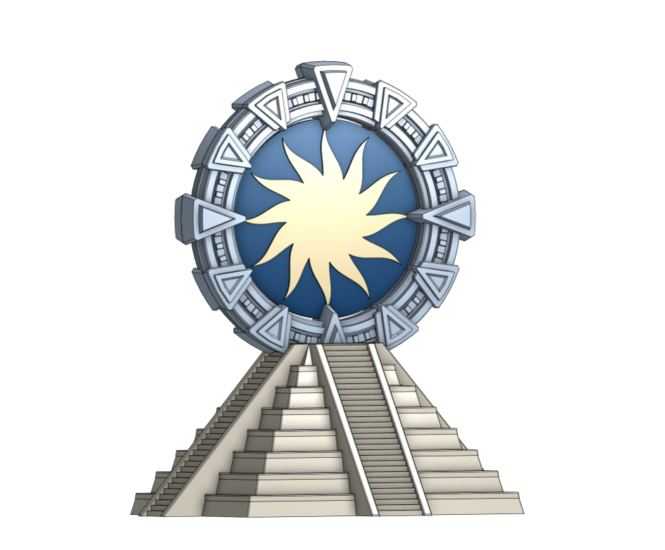 Golden Pyramid with Stargate