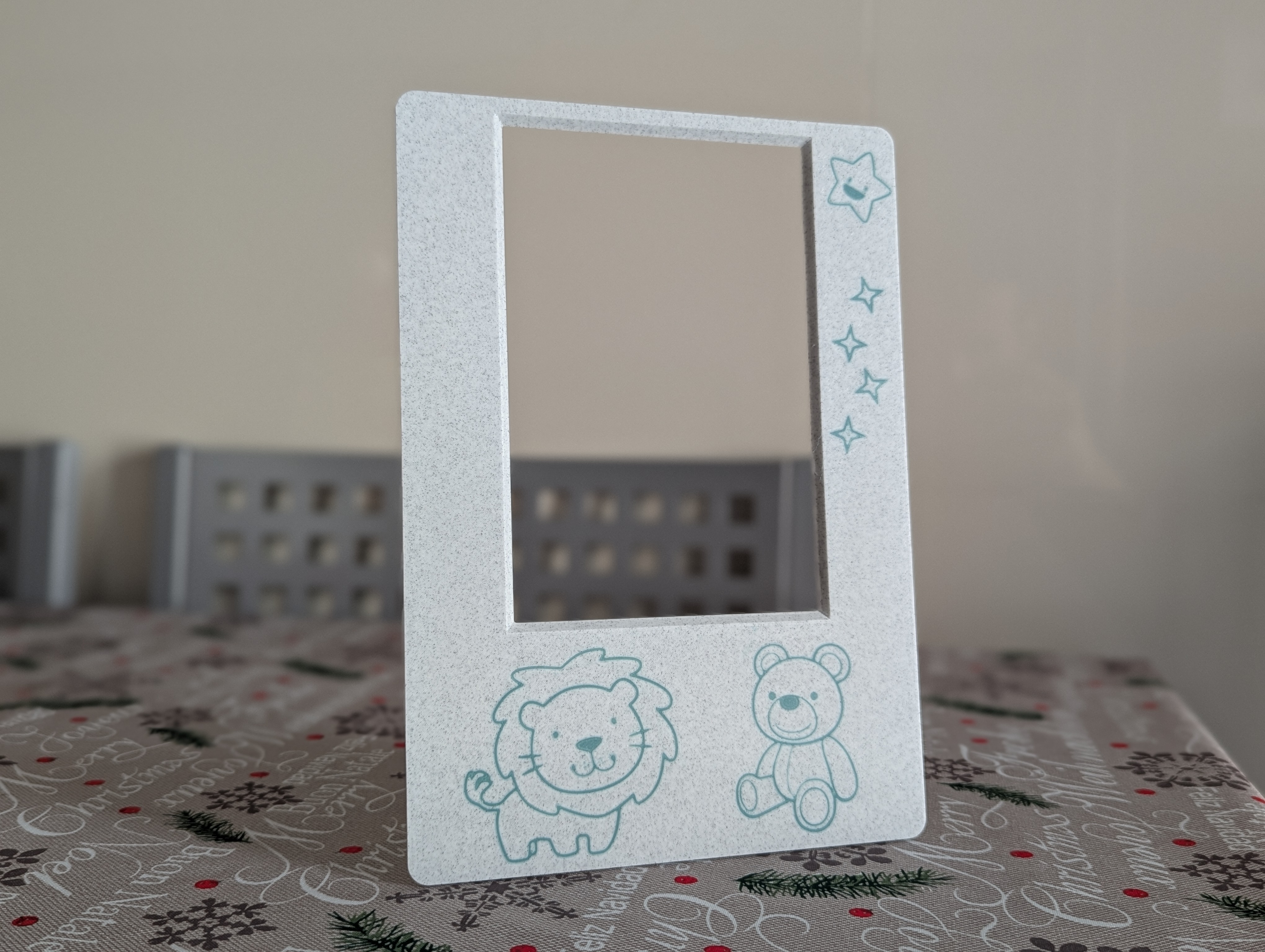 Portrait Baby Picture Frame (Lion, Bear & Stars)