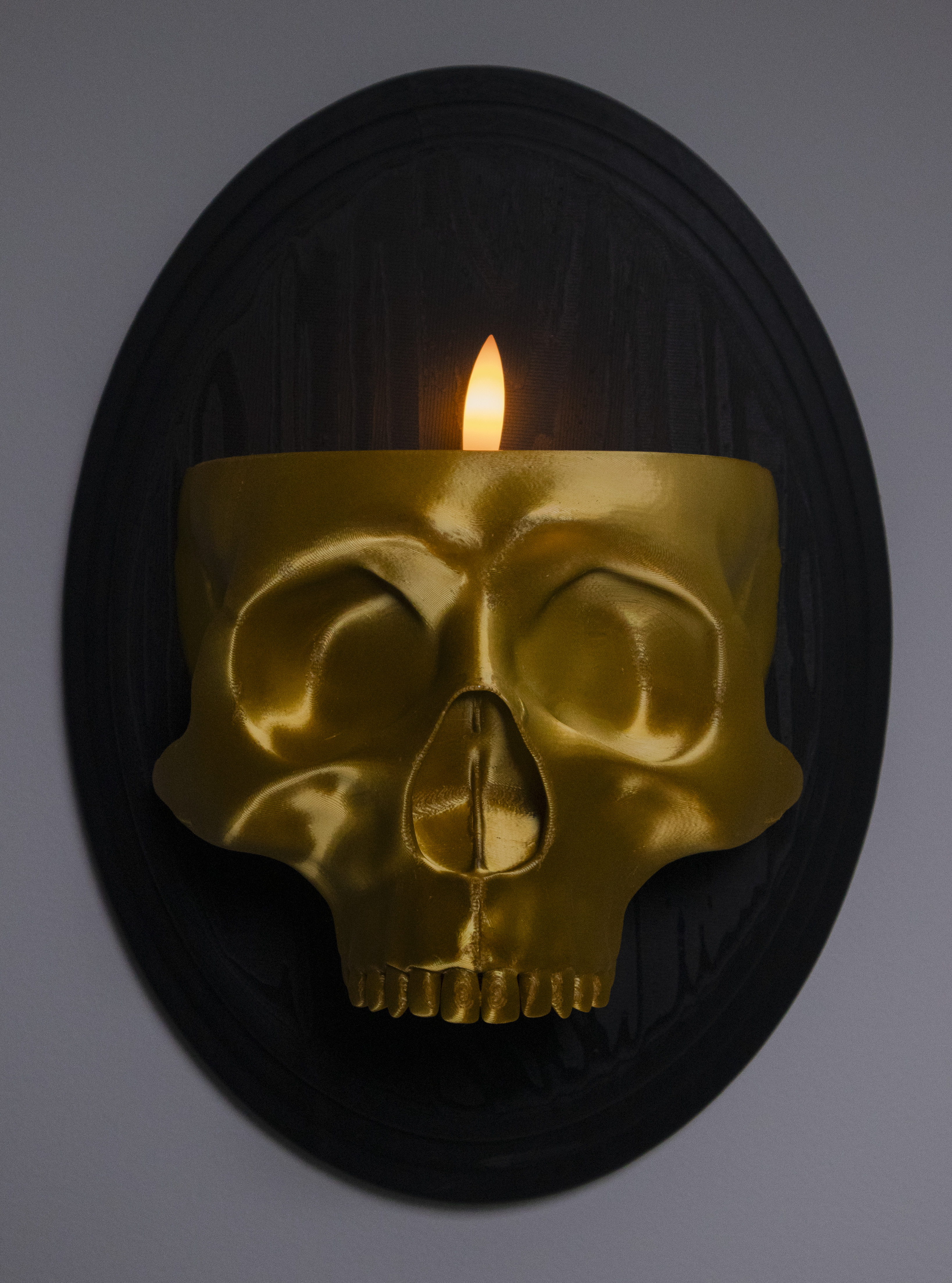 Skull Sconce LED Tea Light Holder (Pre Supported)