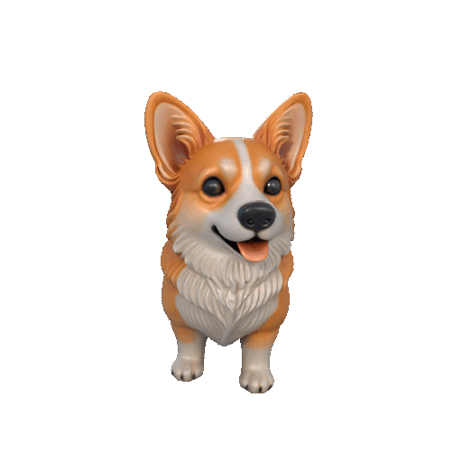 Pembroke Welsh Corgi Figurine – 3D Printable Cute Dog Model