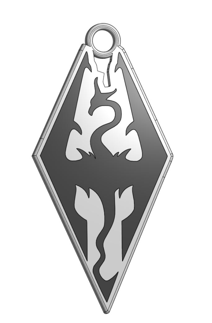 Skyrim Logo Key Chain