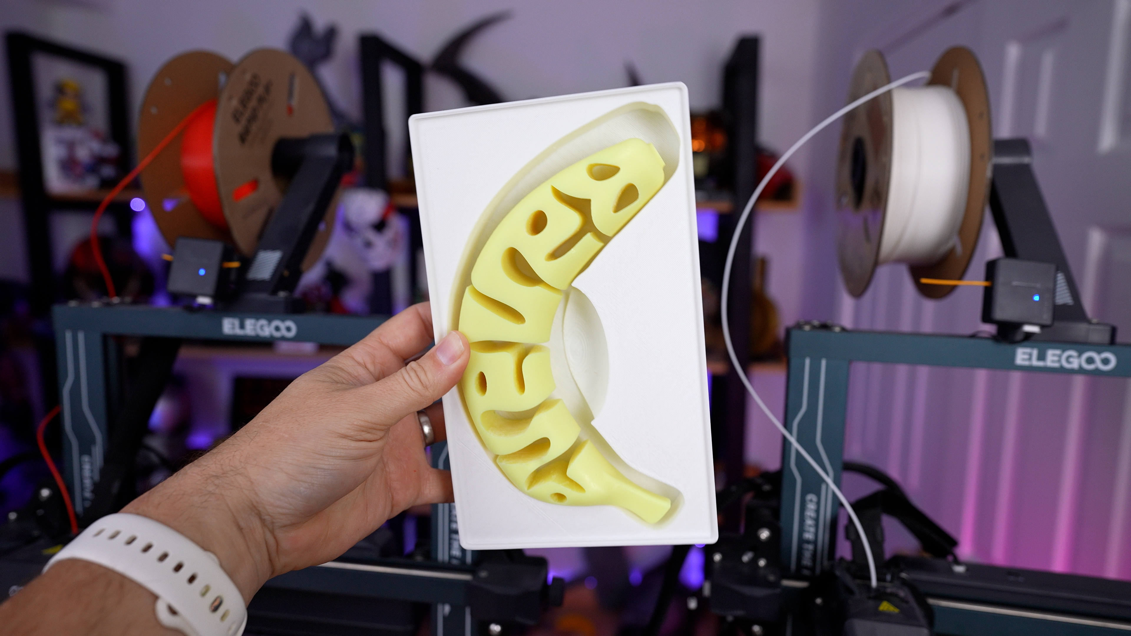 Banana For Scale Gridfinity Holder 3D model thumbnail