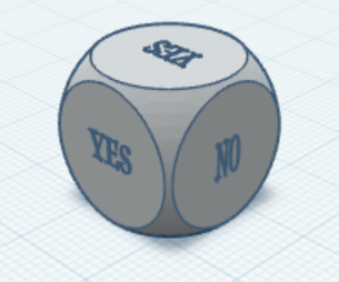 Miniatura 2 do modelo 3D yes or no dice