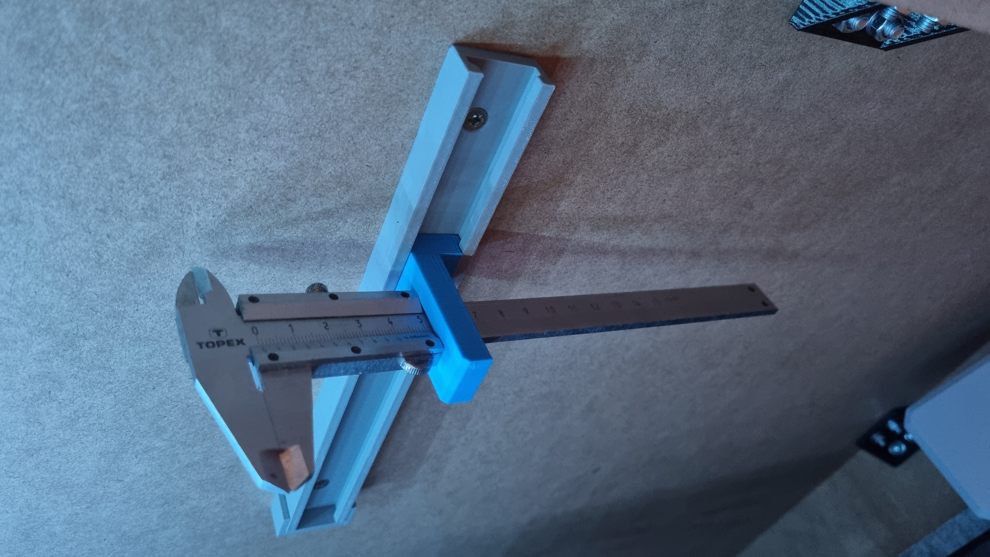 Modular Tool Rail System - caliper mount 3D model thumbnail