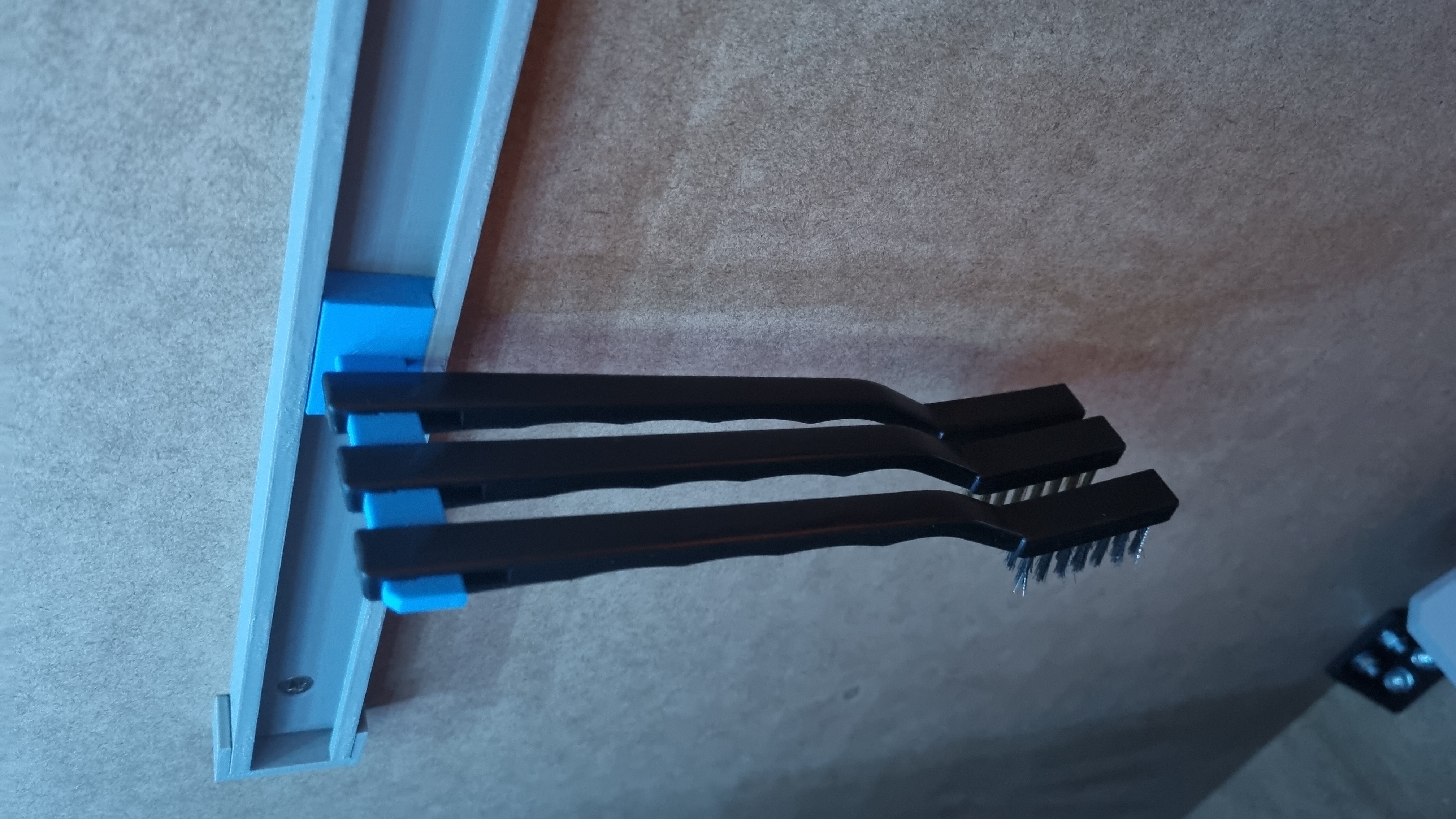 Modular Tool Rail System - wire brushes mount
