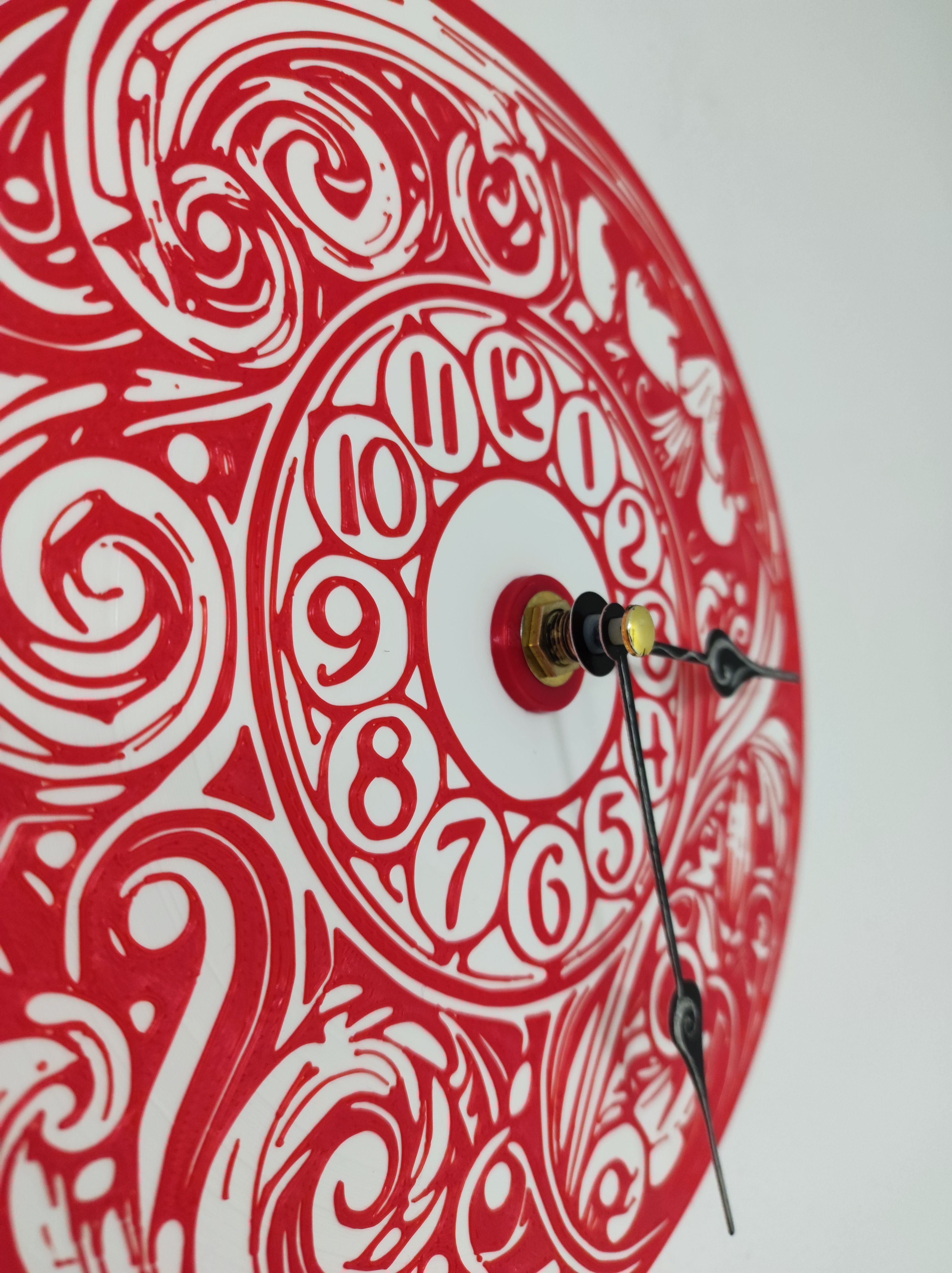 Round flower clock face (clock dial) (1)