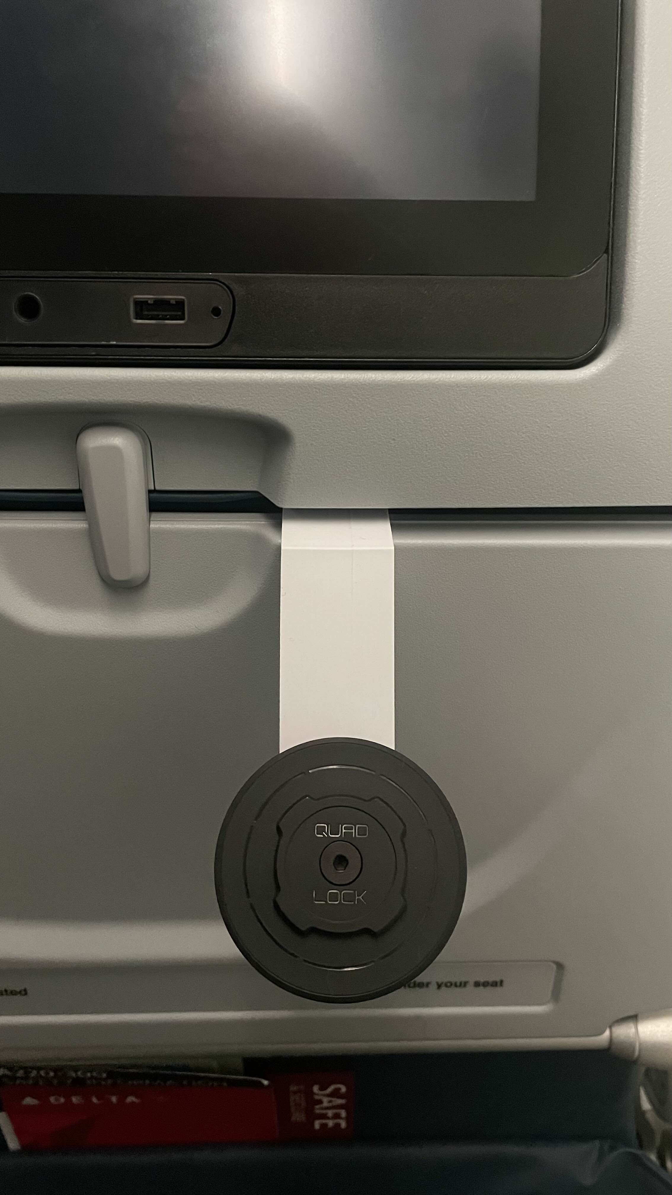 Airplane Tray Table Quad Lock Gimbal Mount