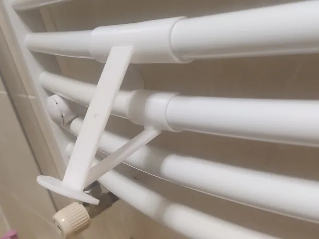 Mobile support for towel rack.