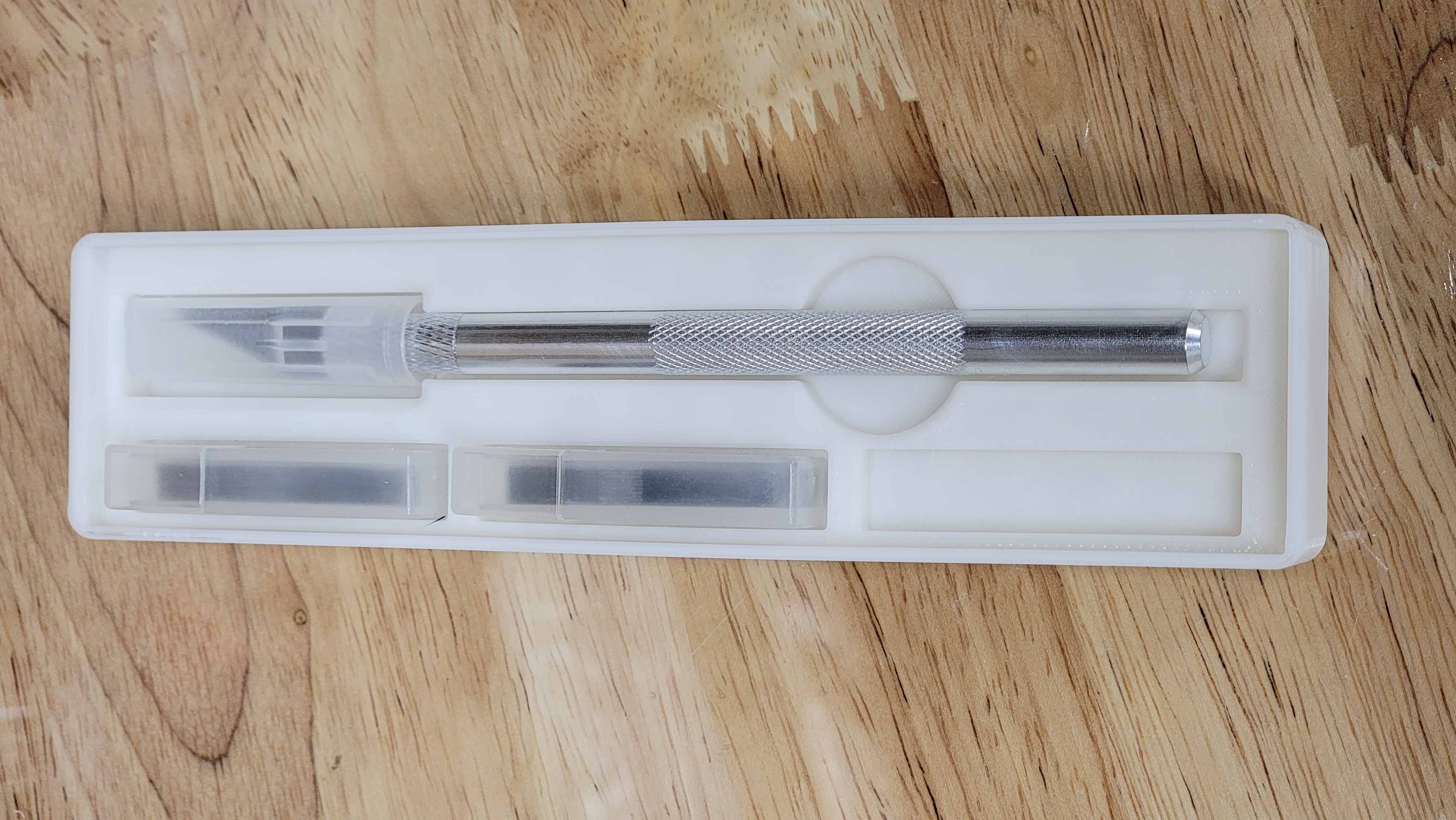 Gridfinity 4x1 Xacto Knife & Blades Holder