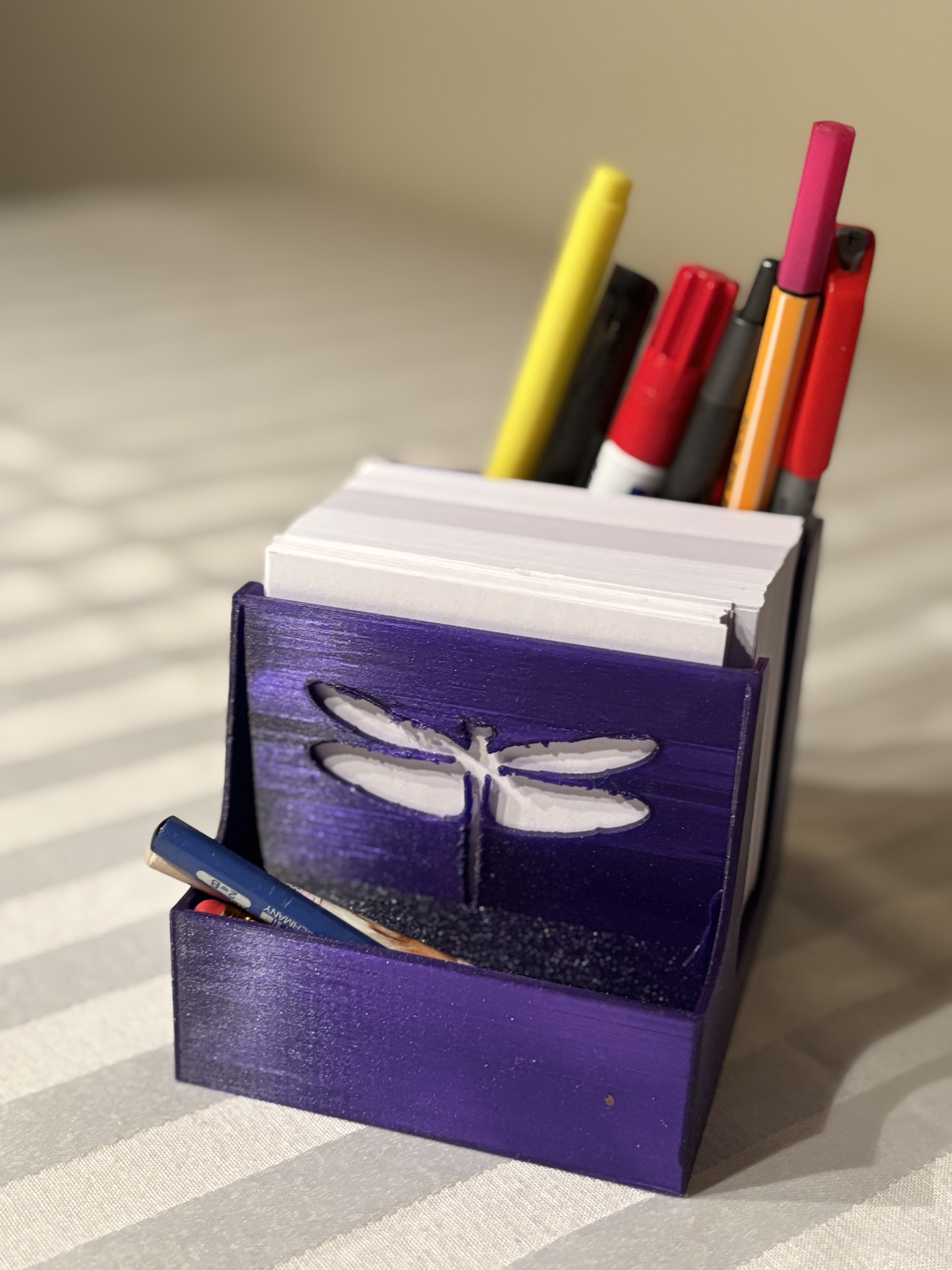 Note and Pen Holder Dragonfly edition
