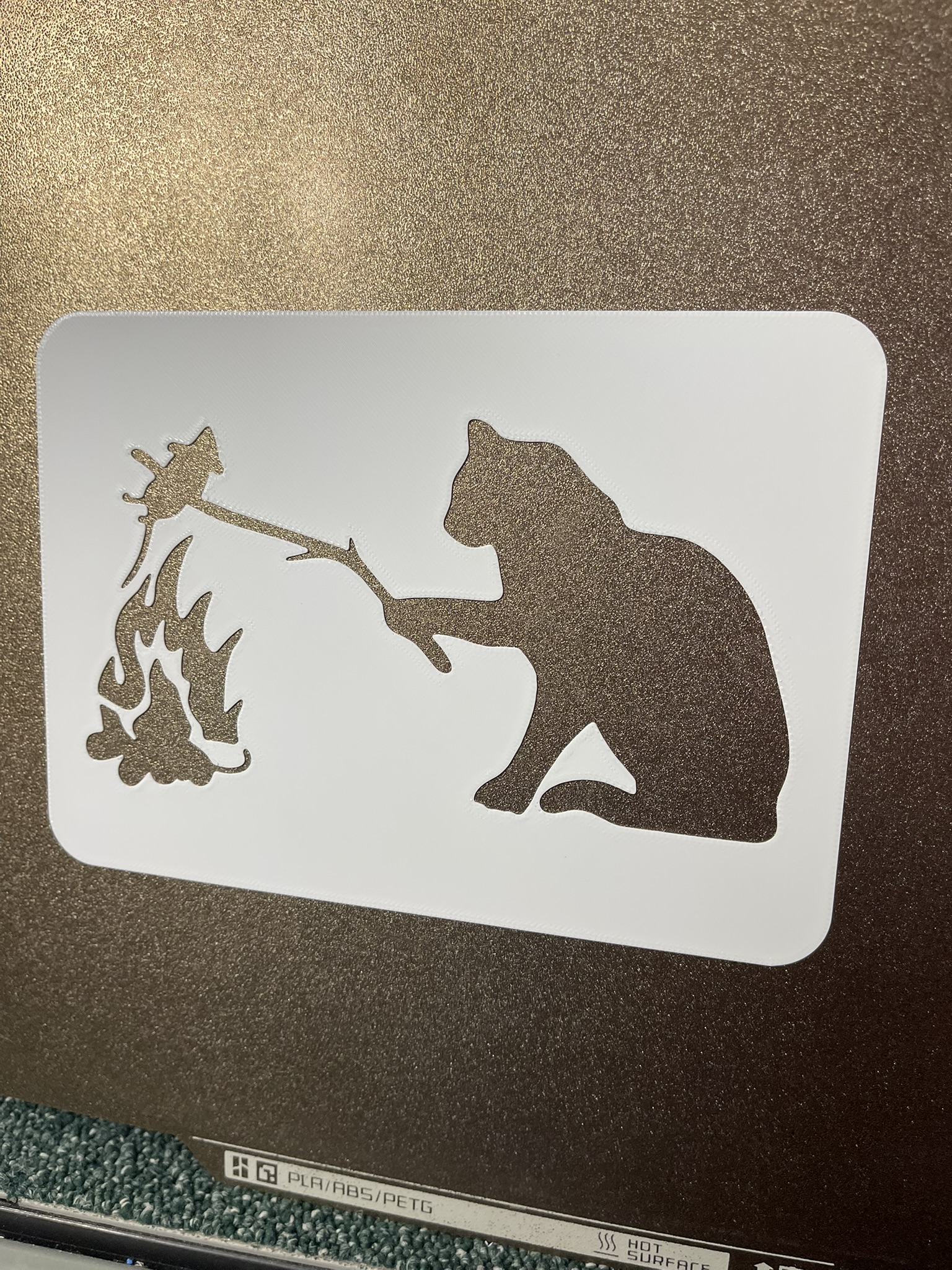 Miniatura 2 do modelo 3D Cat roasting mouse - Stencil template