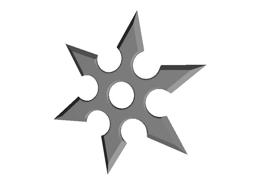 Ninja star in 3 variants.