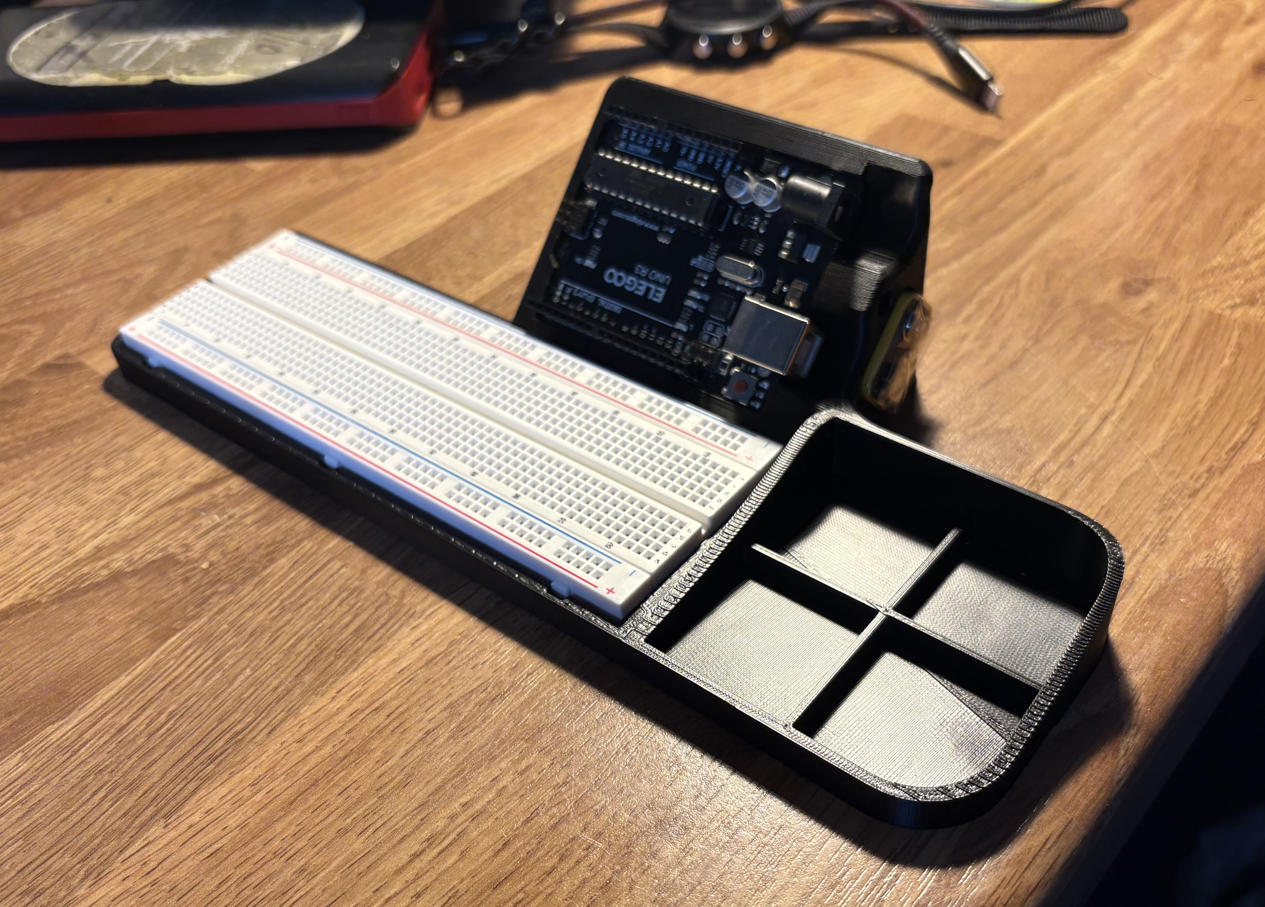 Arduino Project Board for Long 830 Tie Breadboard