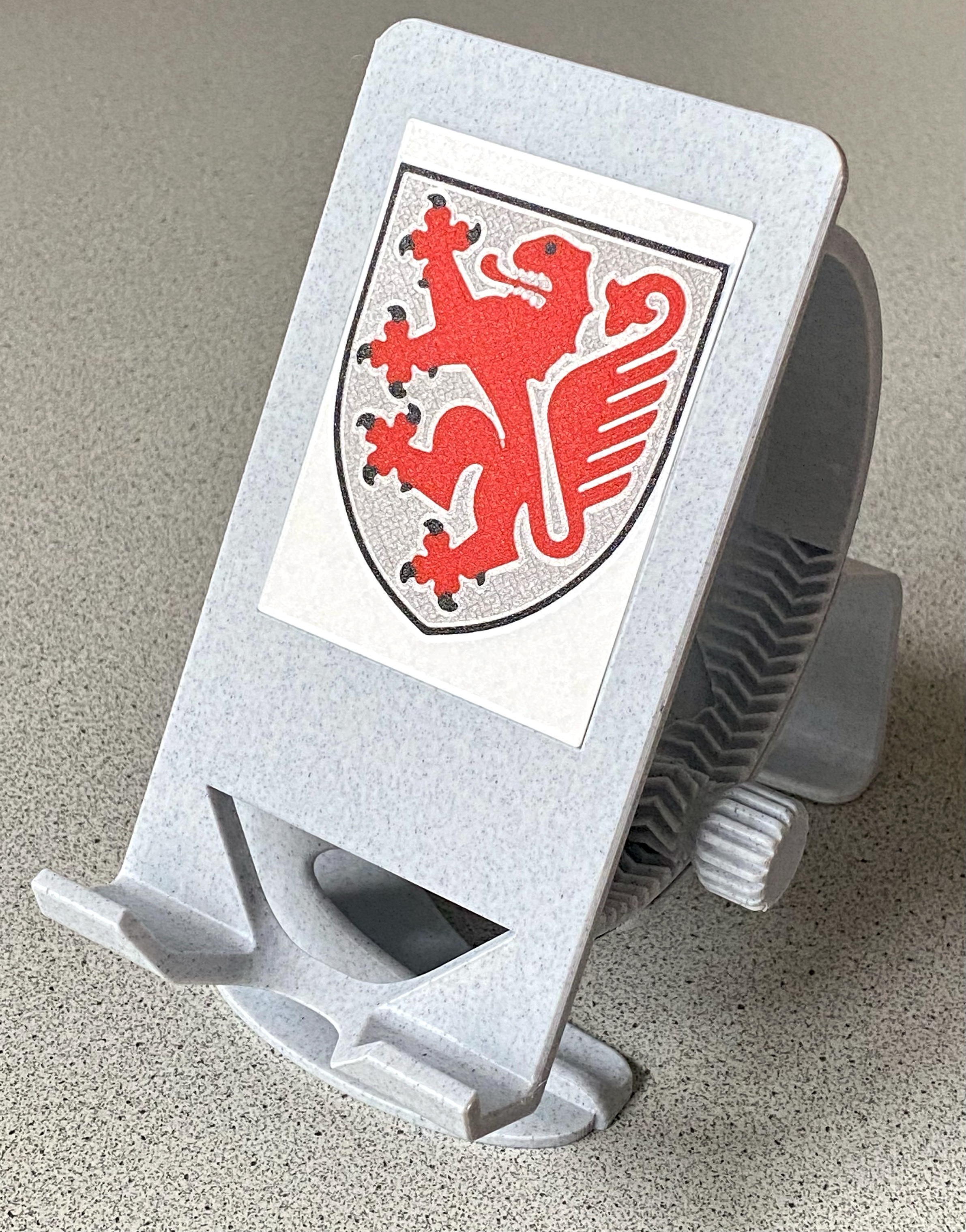 Multi-color Cover Plate for revised Phone Holder (here: Crest of Braunschweig)
