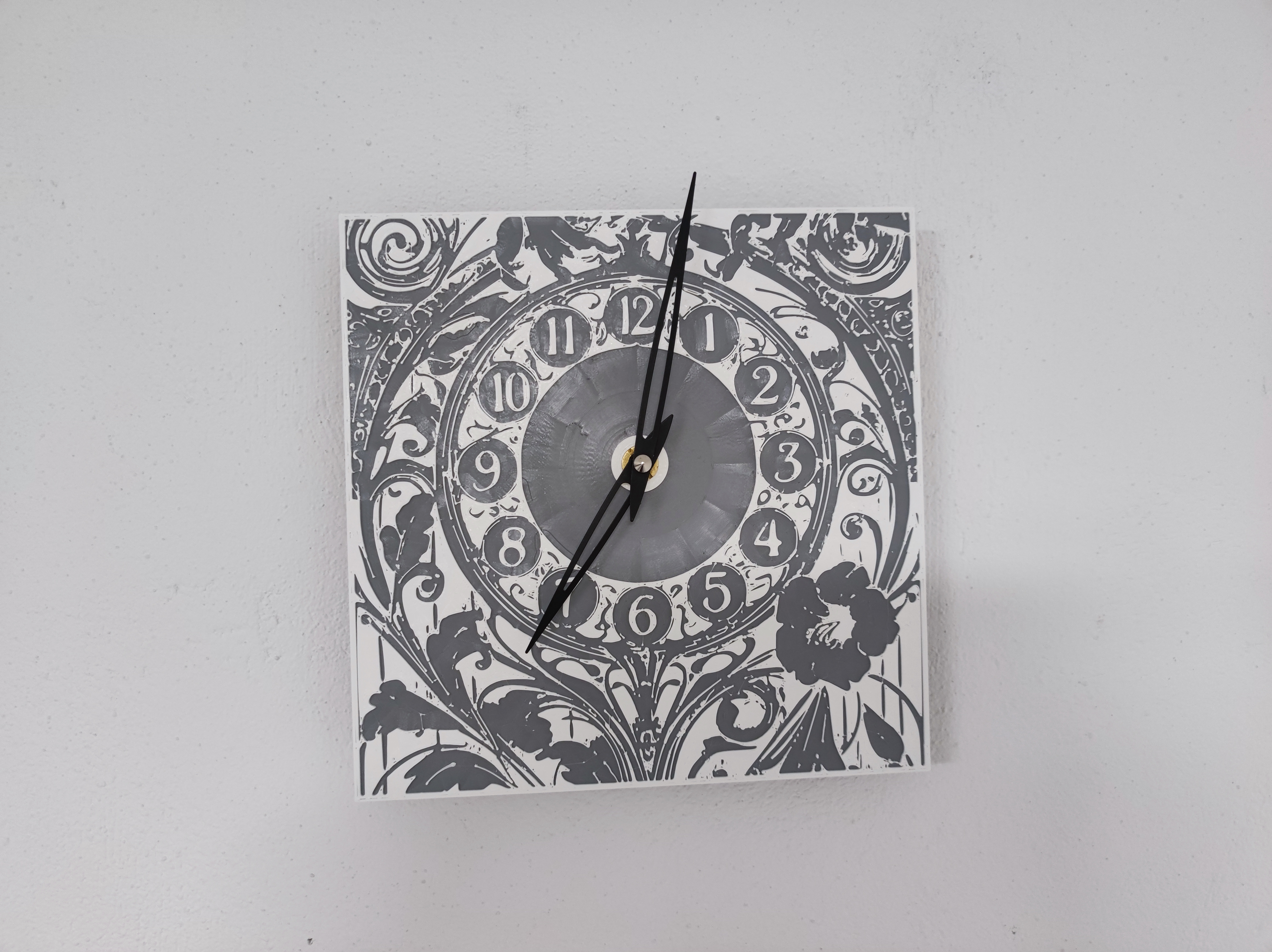 Square flower clock face (clock dial) (2)