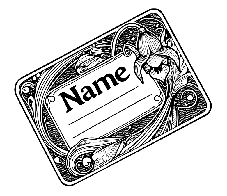 Set of reusable gift name tags (1)
