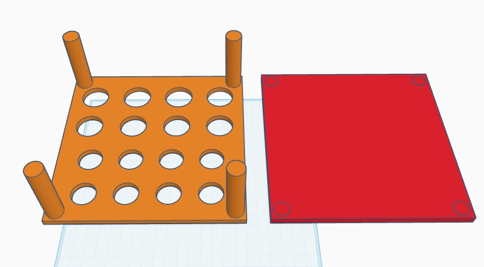 Holder for resin chess pieces silicone molds