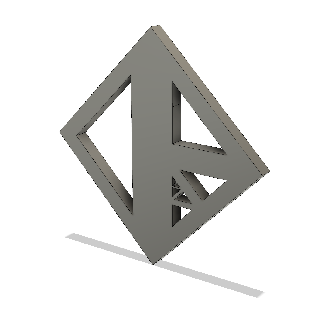 Miniatura 3 do modelo 3D Mini Triangle-Square Fractal