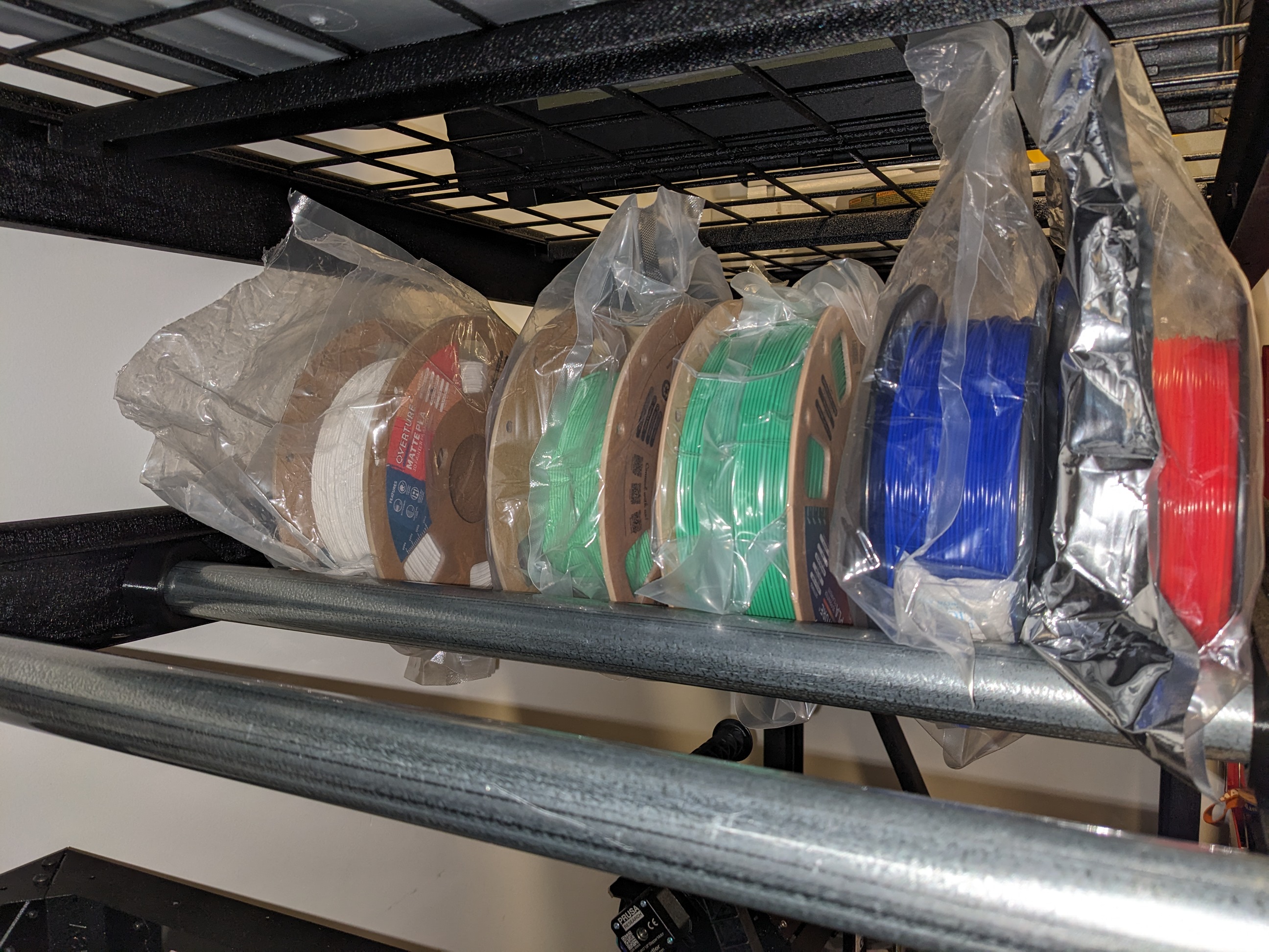 Steel Rack Spool Storage