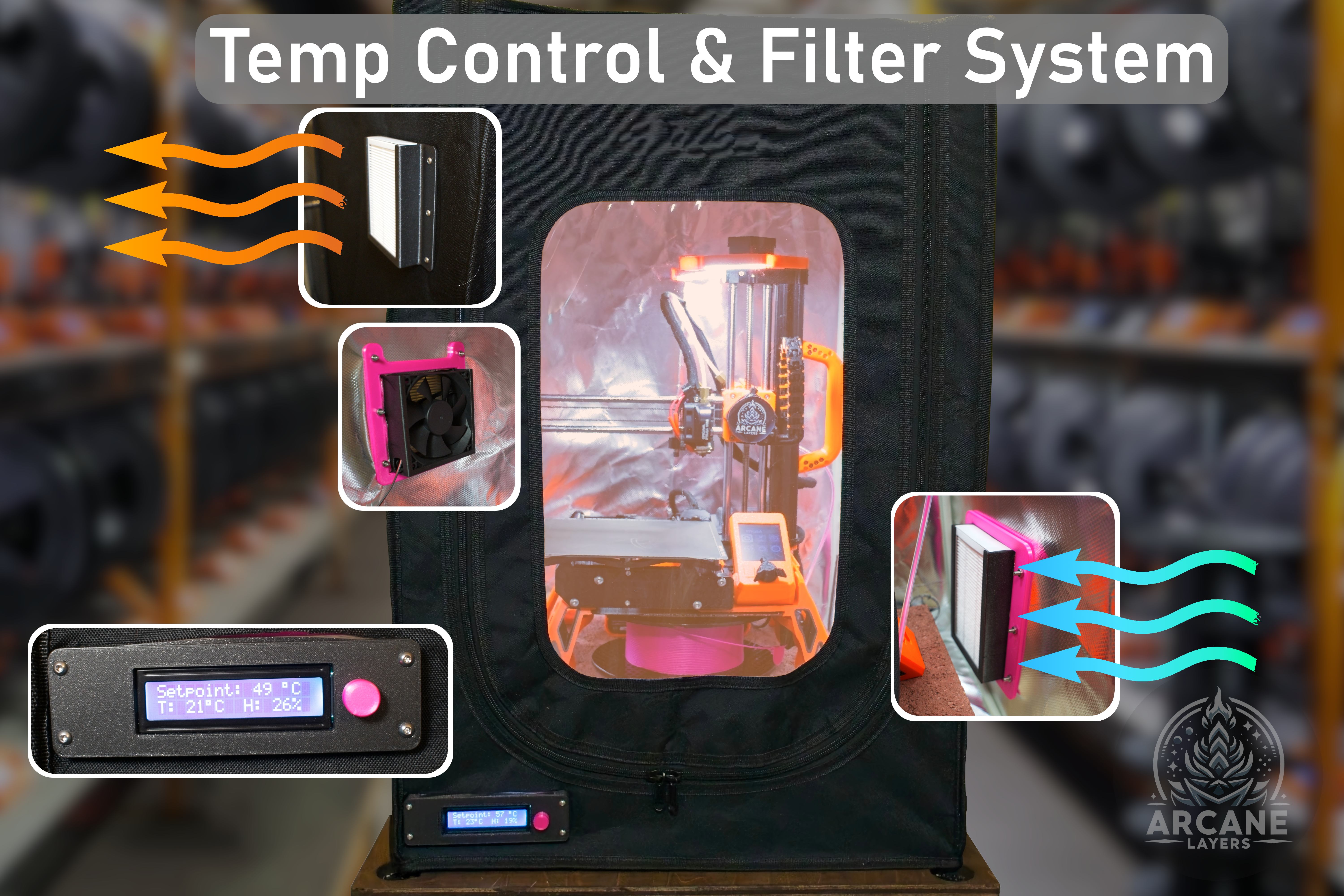 The $100 DIY Temp Controlled and Filtered Printer Enclosure Upgrade