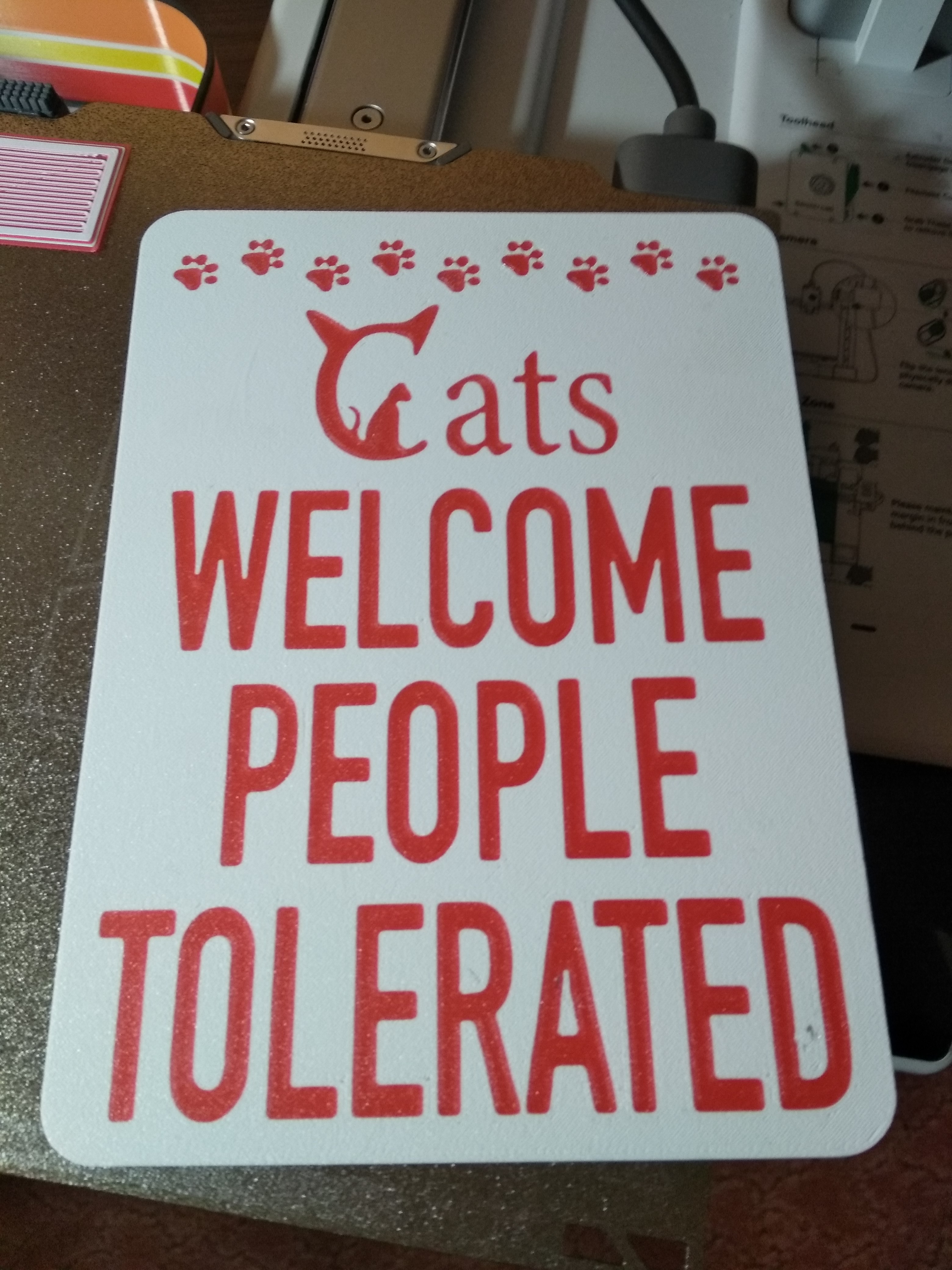 Cats Welcome - People tolerated - funny sign