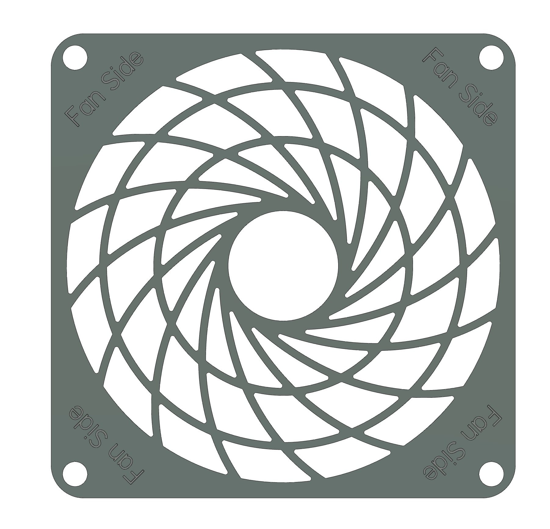 High-efficiency Noctua 92mm fan grill